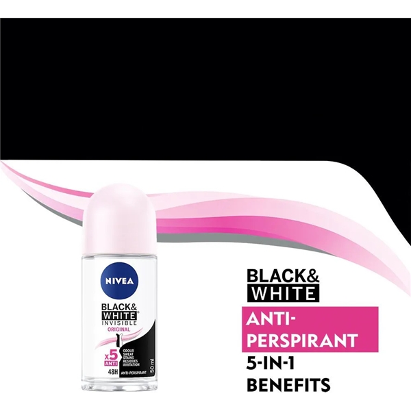 Nivea Deo Black & White Invisible Roll On (Billede 6 af 6)