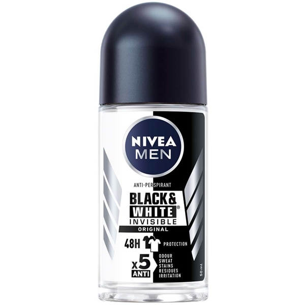 Nivea Men Deo Black & White Invisible Roll On (Billede 1 af 5)