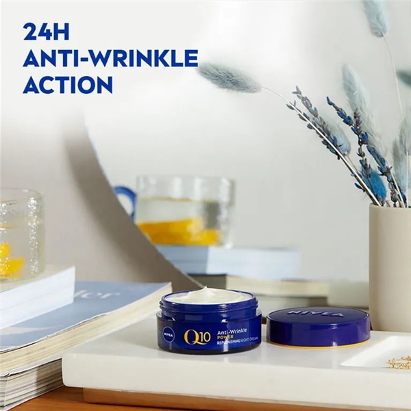 Nivea Q10 Anti Wrinkle Power Night Cream (Billede 3 af 6)