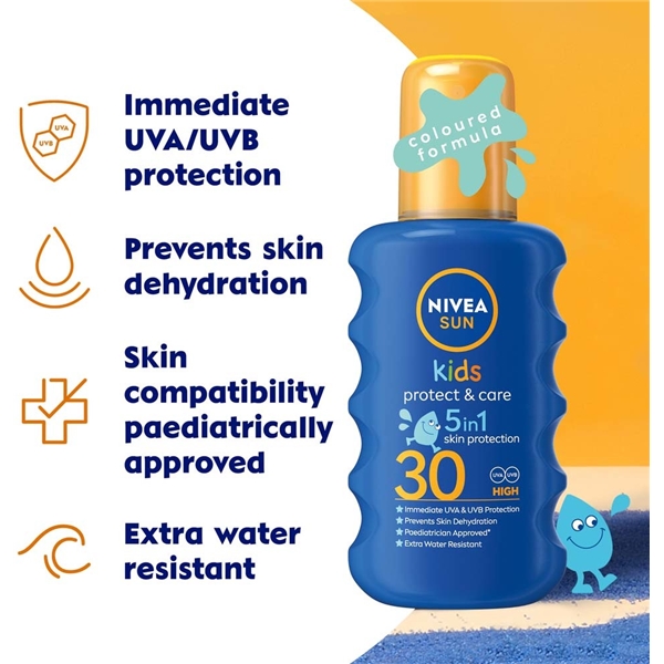 Nivea Sun Protect & Moisture Kids Spray SPF30 (Billede 3 af 5)