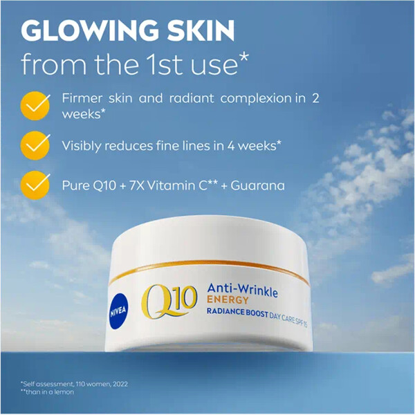 Nivea Q10 Energy Radiance Boost Day Cream SPF15 (Billede 3 af 8)