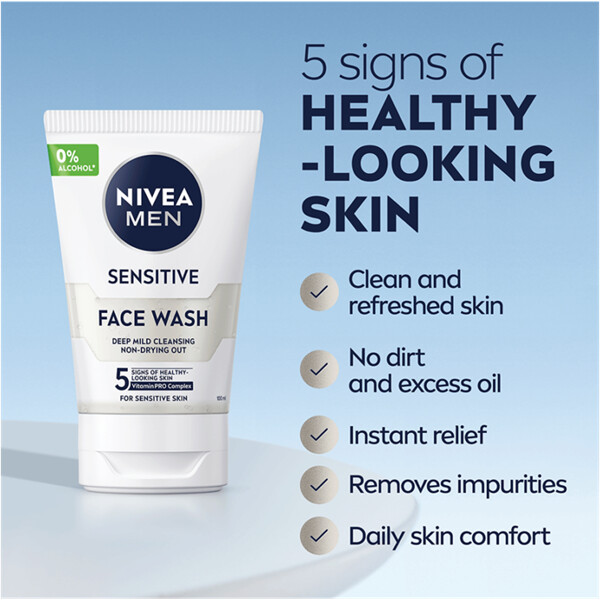 Nivea Men Sensitive Face Wash (Billede 2 af 8)