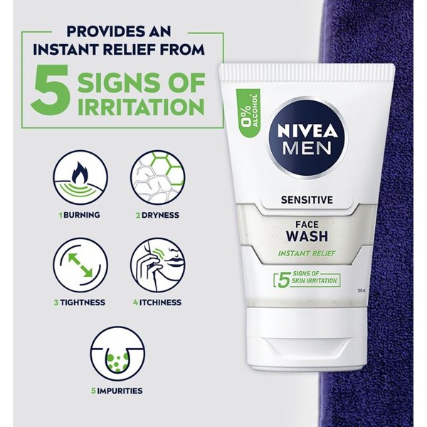 Nivea Men Sensitive Face Wash (Billede 3 af 8)