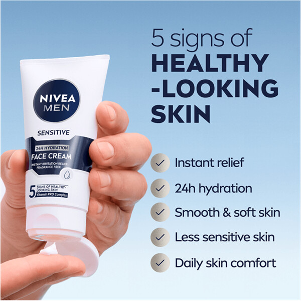Nivea Men Sensitive Face Cream (Billede 3 af 8)
