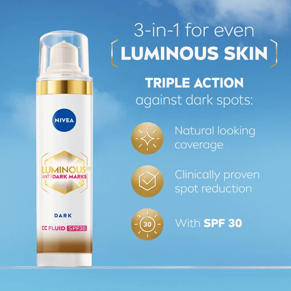 Nivea Luminous630 Anti Dark Spot CC Fluid (Billede 2 af 3)