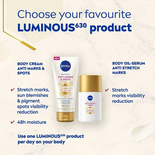 Nivea Luminous630 Anti Stretch Marks Body Oil (Billede 8 af 8)