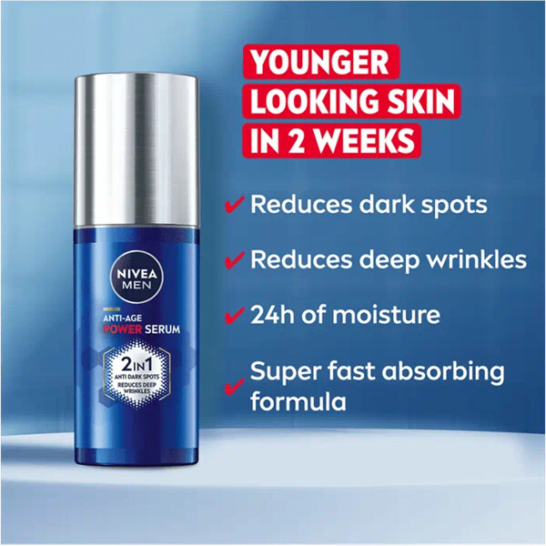 Nivea Men Luminous Anti Age Power 2in1 Serum (Billede 4 af 7)