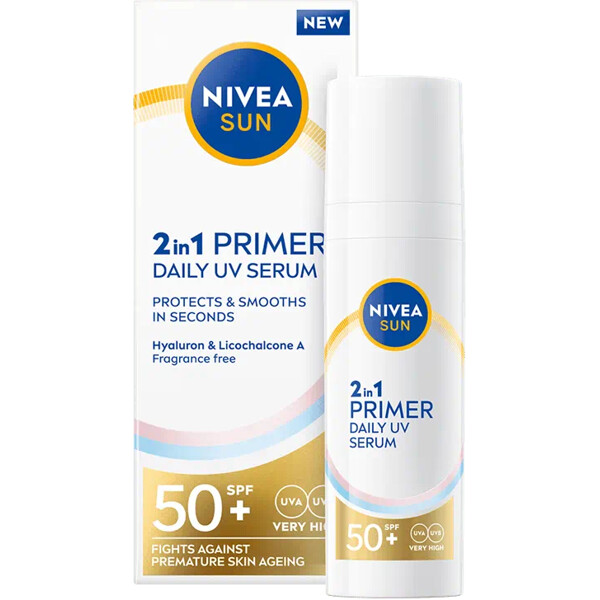 Nivea Sun 2in1 Primer Daily UV Serum Spf 50+ (Billede 1 af 2)