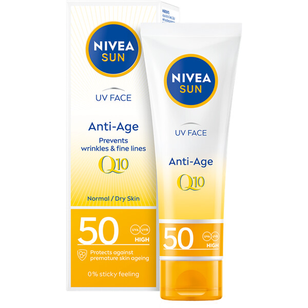 Nivea Sun UV Face Anti Age Q10 Cream Spf 50 (Billede 1 af 2)