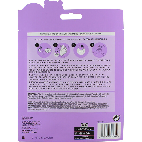 Oh K! Bakuchiol Hand Mask (Billede 3 af 3)