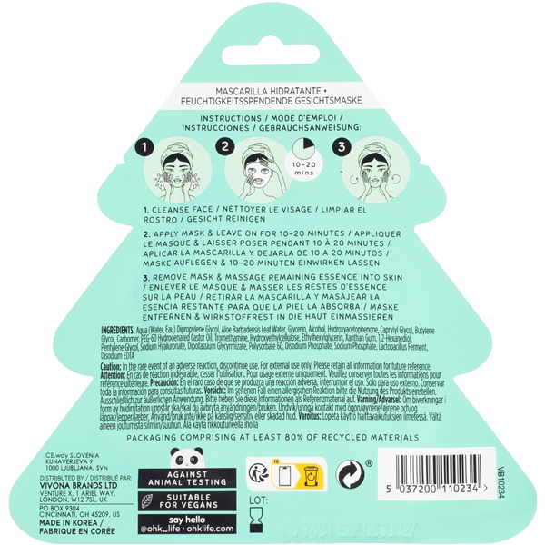 Oh K! Holly Jolly Hydrating Face Mask (Billede 2 af 3)