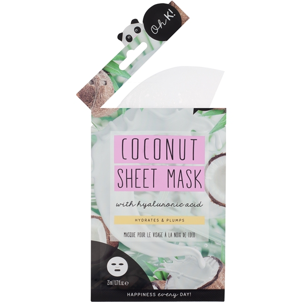 Oh K! Coconut Sheet Mask with Hylauronic Acid (Billede 2 af 3)