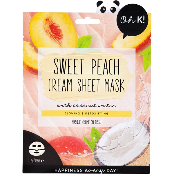 Oh K! Sweet Peach Cream Sheet Mask (Billede 1 af 4)