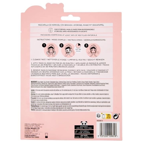 Oh K! Pomegranate Hydrogel Mask (Billede 3 af 3)