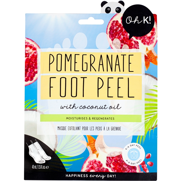 Oh K! Pomegranate Foot Peel with Coconut Oil (Billede 1 af 4)