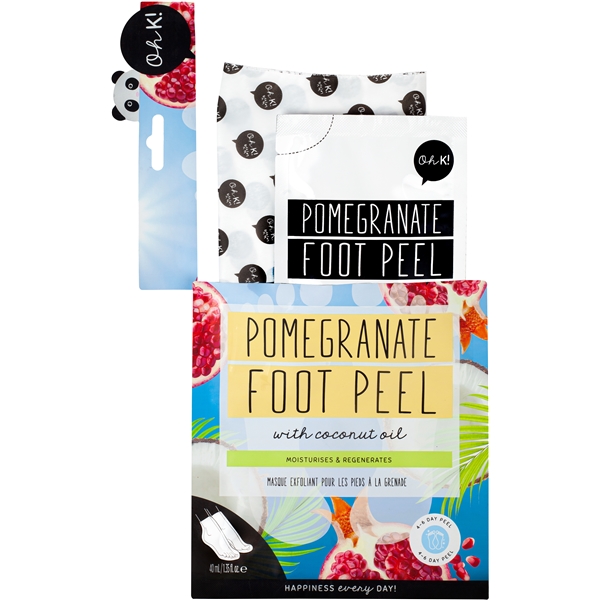 Oh K! Pomegranate Foot Peel with Coconut Oil (Billede 3 af 4)