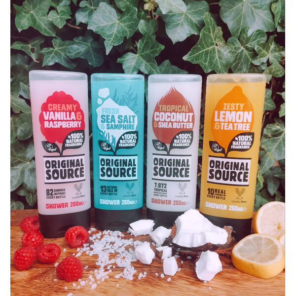 Original Source Vanilla & Raspberry Shower (Billede 3 af 3)