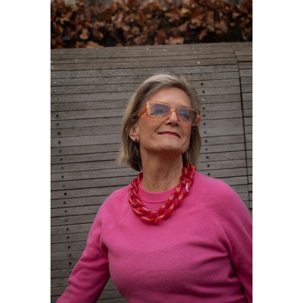 84511-12 Chunky Necklace Red (Billede 3 af 4)