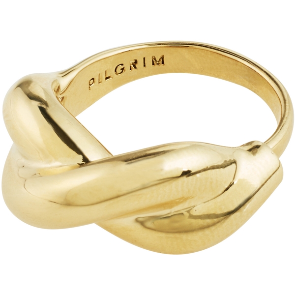 14214-2004 Belief Chunky Twist Ring Gold Plated (Billede 1 af 4)