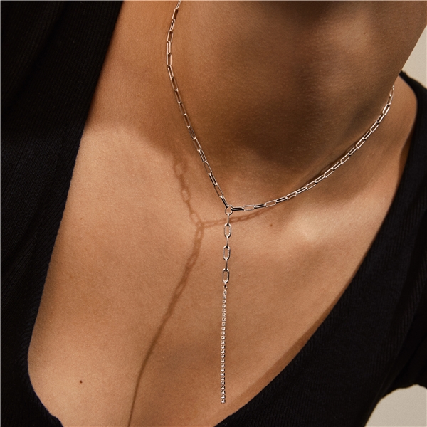 12214-6001 Serenity Cable Chain Crystal Necklace (Billede 3 af 4)