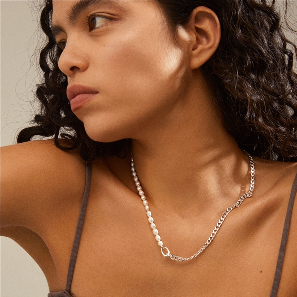13214-6021 Precious Curb Chain & Pearl Necklace (Billede 4 af 4)