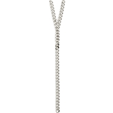 12221-6011 COURAGEOUS Curb Chain Silver Necklace
