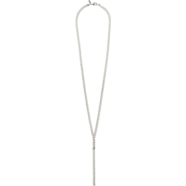 12221-6011 COURAGEOUS Curb Chain Silver Necklace (Billede 2 af 3)