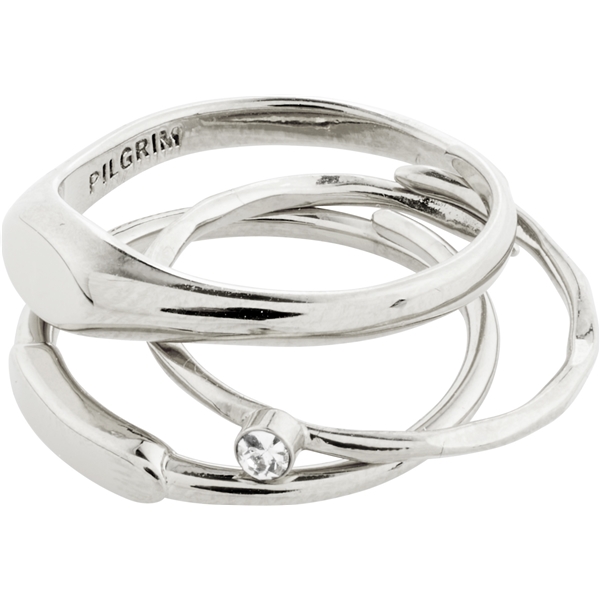 13221-6004 ECSTATIC Stackable Silver Rings 3 In 1 (Billede 1 af 2)