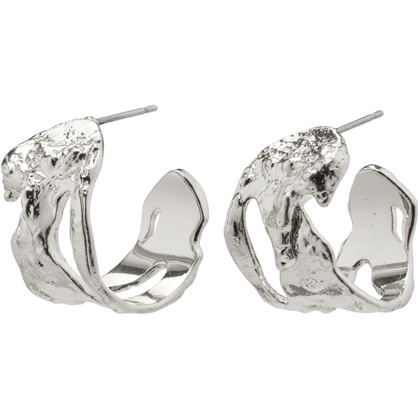 11222-6013 HAPPY Organic Shaped Hoop Earrings (Billede 1 af 3)