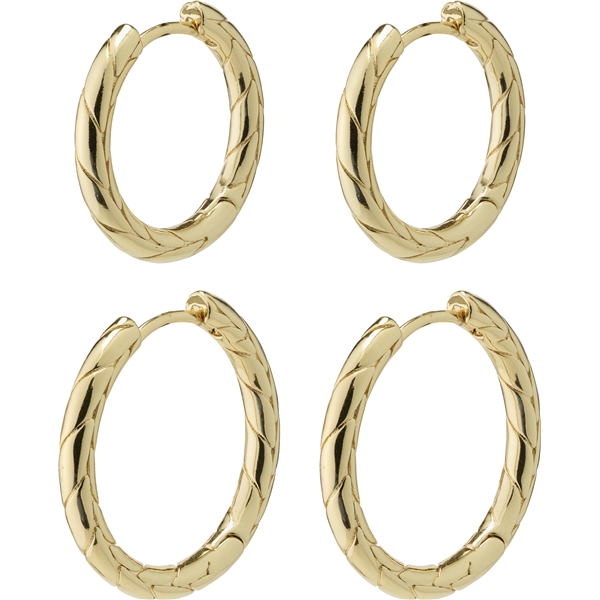 10223-2003 LOVE Hoop Earrings 2-In-1 Set (Billede 1 af 4)