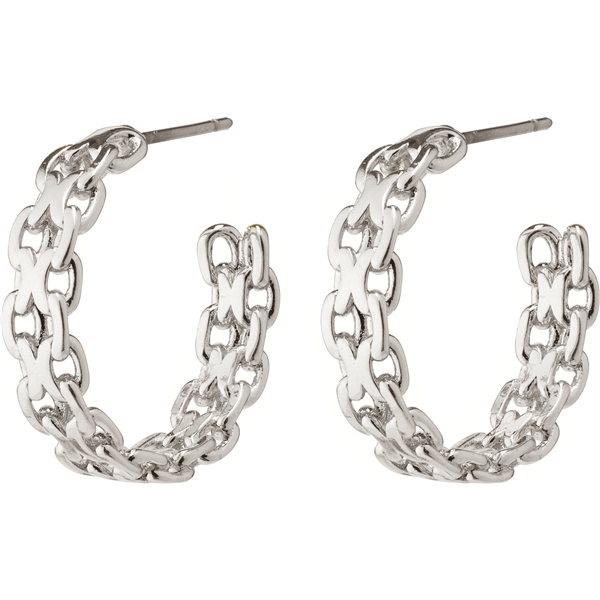 14223-6003 PEACE Chain Hoop Earrings (Billede 1 af 3)