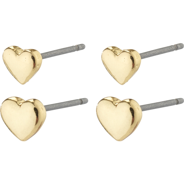 66231-2003 AFRODITTE Heart Earrings 2-In-1 Set (Billede 1 af 3)