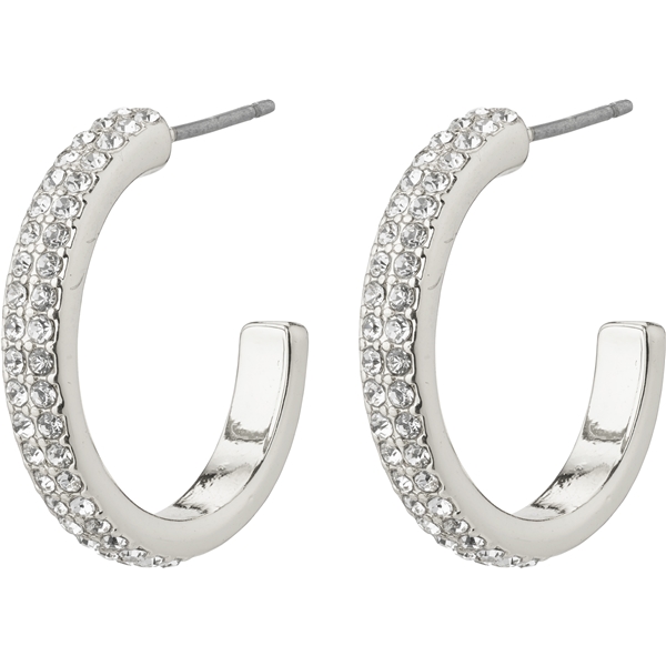 11233-6003 HEAT Crystal Hoop Silver Earrings (Billede 1 af 4)