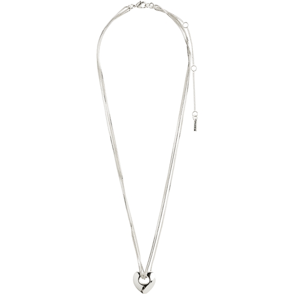 12234-6001 WAVE Heart Necklace Silver Plated (Billede 2 af 7)
