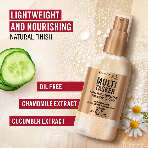 Rimmel Multi Tasker Primer, Mist & Setting Spray (Billede 4 af 7)