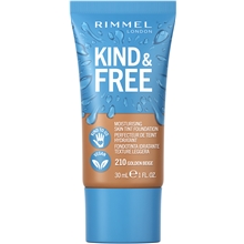 30 ml - No. 210 Golden Beige - Rimmel Kind & Free Skin Tint Foundation