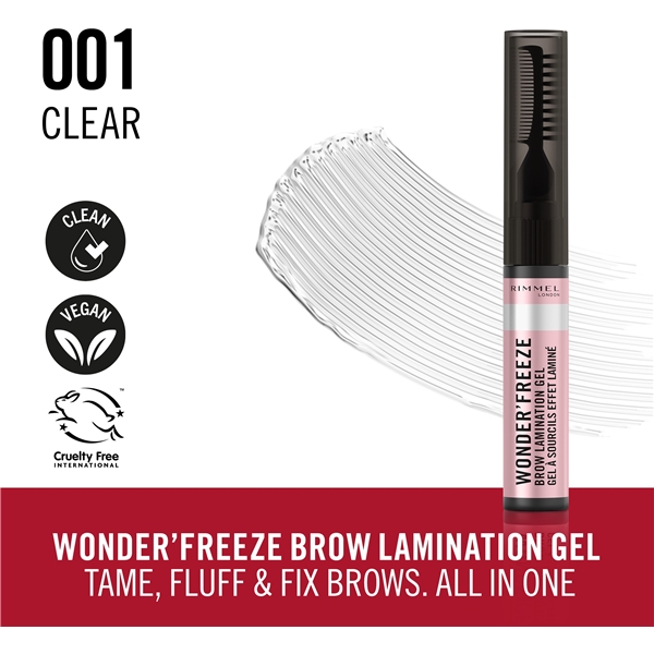 RIMMEL Wonder Freeze - Brow Lamination Gel (Billede 2 af 9)