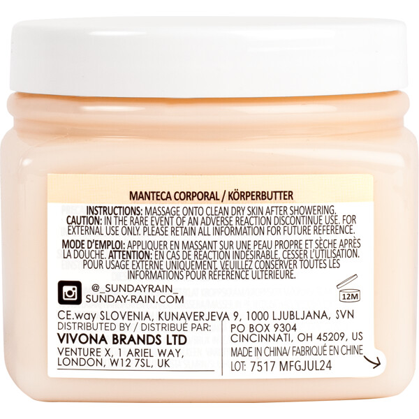 Sunday Rain Body Butter Mango & Coconut (Billede 3 af 3)