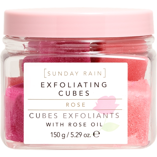 Sunday Rain Rose Exfoliating Cubes (Billede 1 af 3)