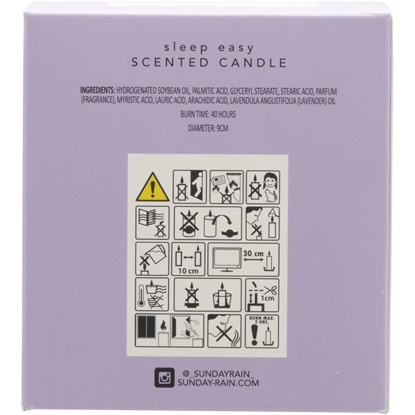 Sunday Rain Sleep Easy Lavendel Candle (Billede 5 af 5)