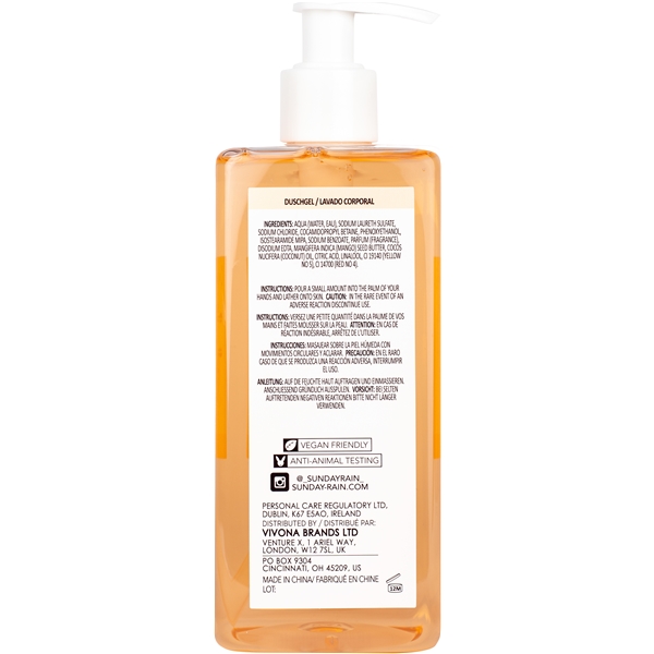 Sunday Rain Mango & Coconut Body Wash (Billede 2 af 2)