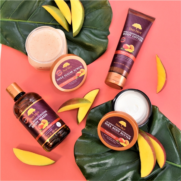 Tree Hut Shea Body Lotion Tropical Mango (Billede 3 af 3)