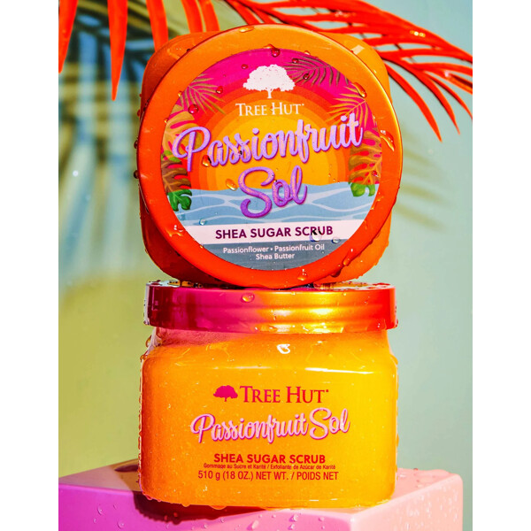 Tree Hut Passionfruit Sol Shea Sugar Scrub (Billede 3 af 7)