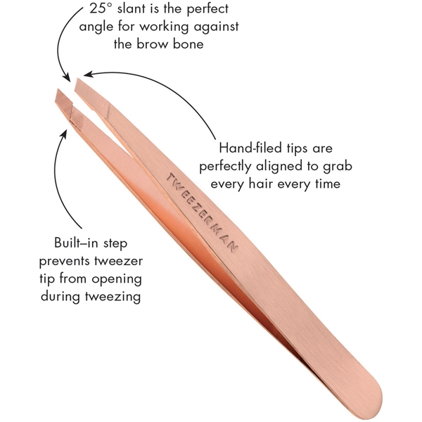 Tweezerman Rose Gold Slant Tweezer (Billede 4 af 8)