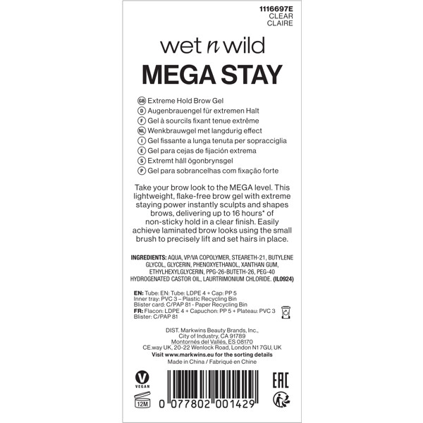 Wet n Wild Mega Stay Extreme Hold Brow Gel (Billede 7 af 8)