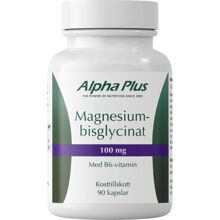 Alpha Plus Magnesiumbisglycinat 100mg 90 kapslar