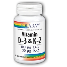 Vitamin D3 & K2 60 kapslar