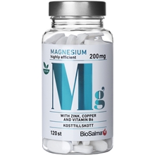 120 tabletter - BioSalma Magnesium 200mg + Zink, Koppar, B6