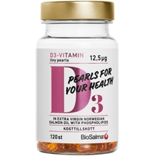 120 kapslar - BioSalma D3-vitamin 12,5µg tiny pearls
