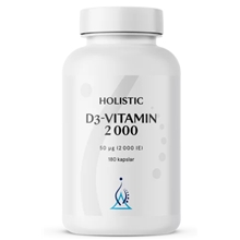 180 kapslar - Holistic D3-vitamin 2000 IE